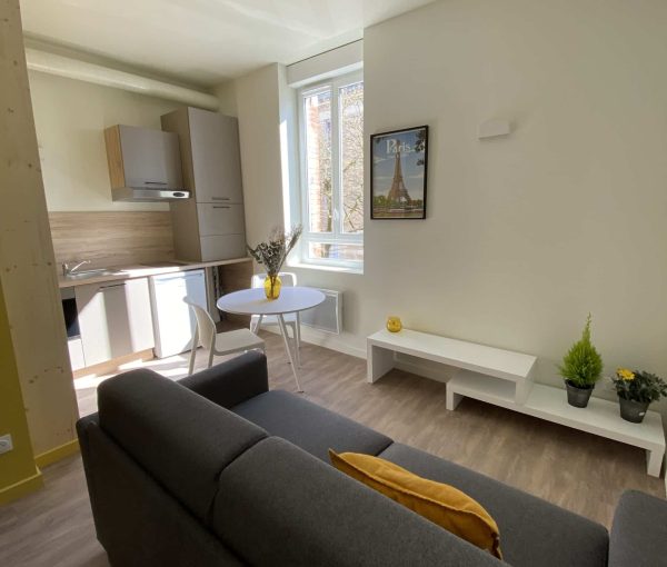 Logement 5 Foch, cuisine, salon