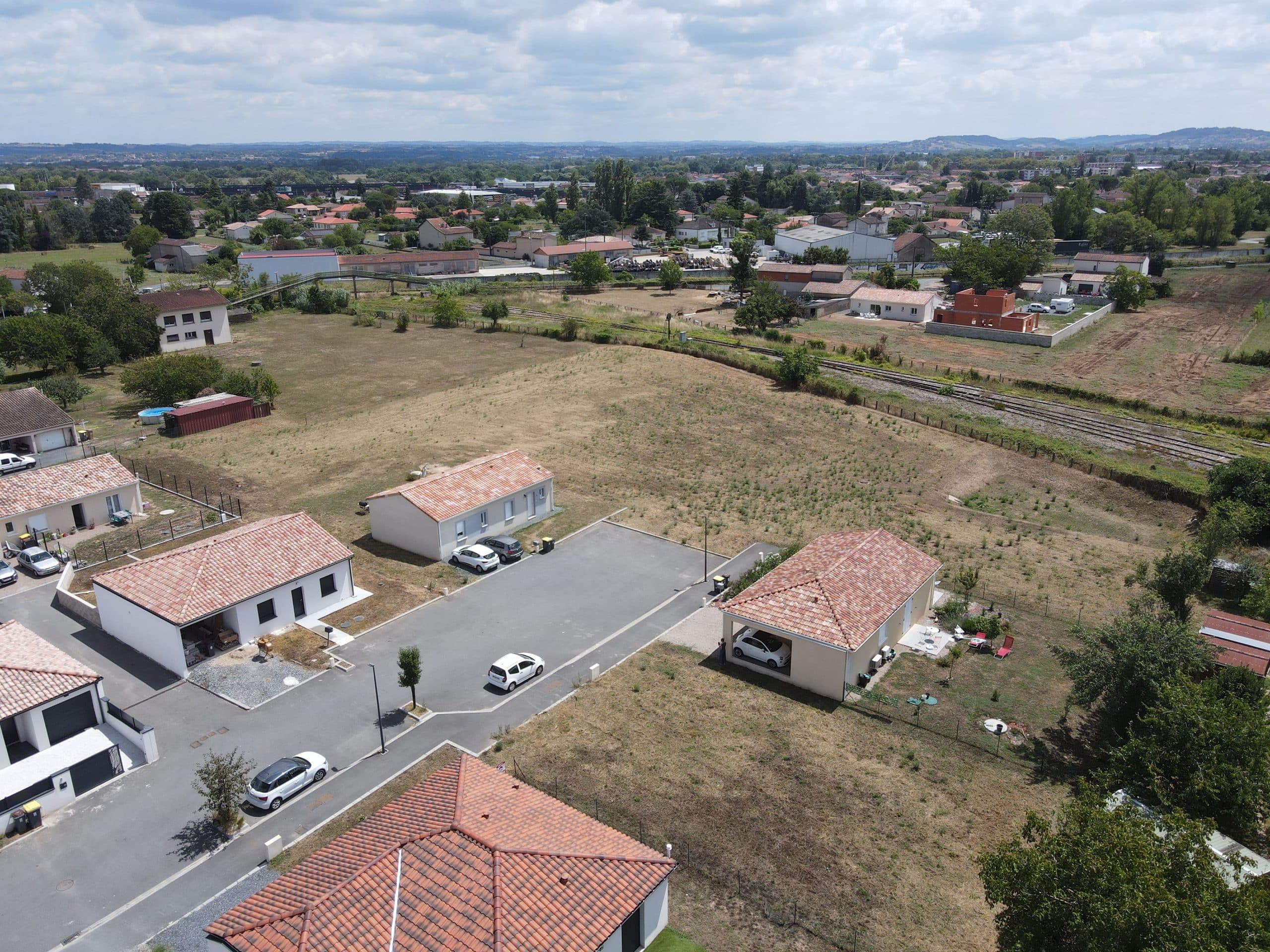 vue des terrains à vendre du Lotissement Hameau de Gaillagues